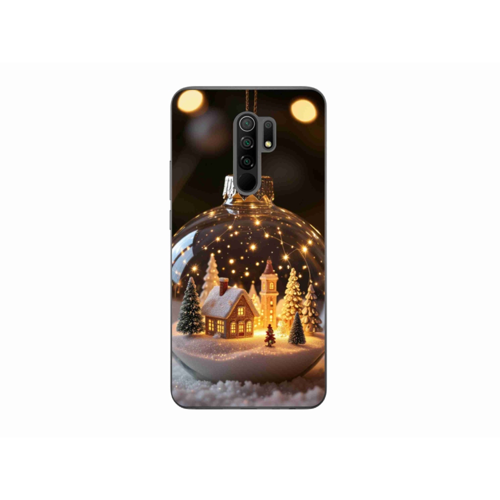 Gelový kryt mmCase na Xiaomi Redmi 9 - vánoční koule 3