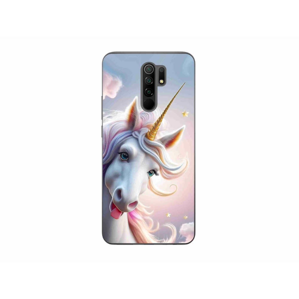 Gelový kryt mmCase na Xiaomi Redmi 9 - veselý jednorožec
