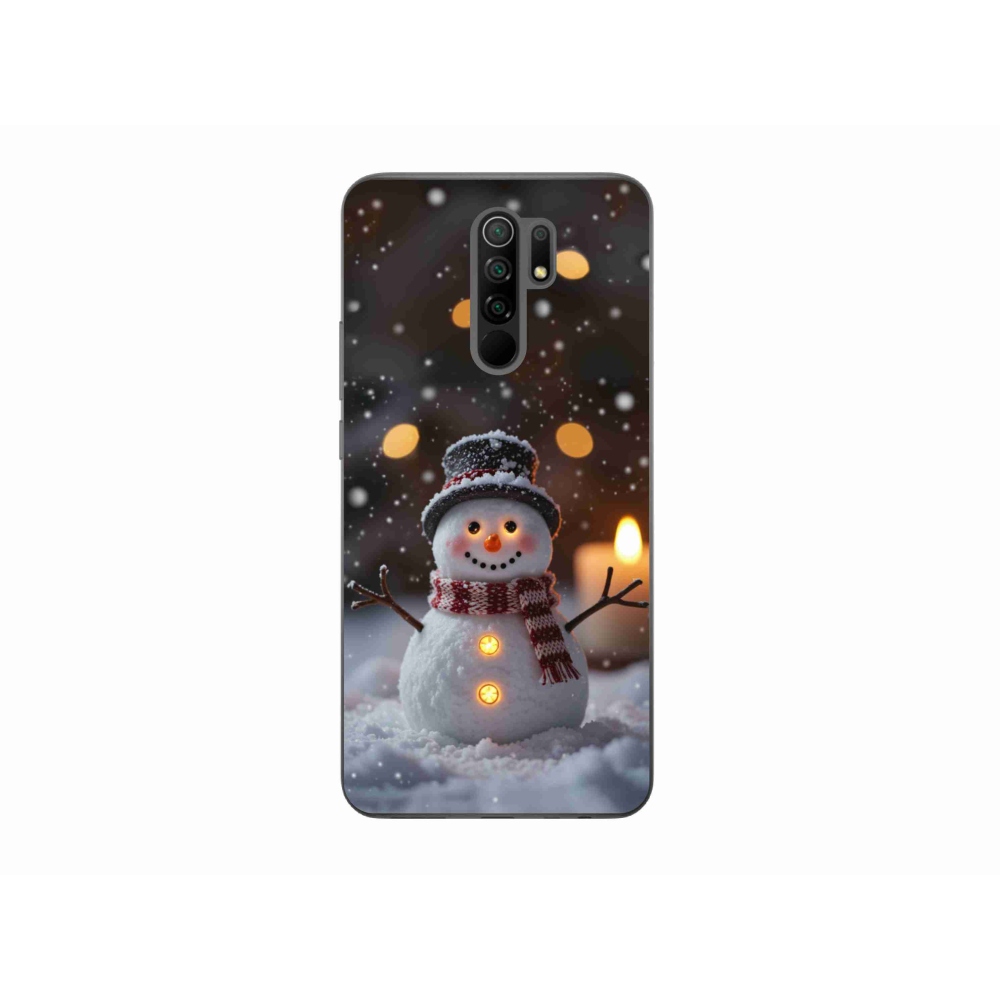Gelový kryt mmCase na Xiaomi Redmi 9 - veselý sněhulák