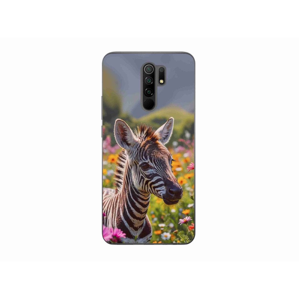 Gelový kryt mmCase na Xiaomi Redmi 9 - zebra na louce