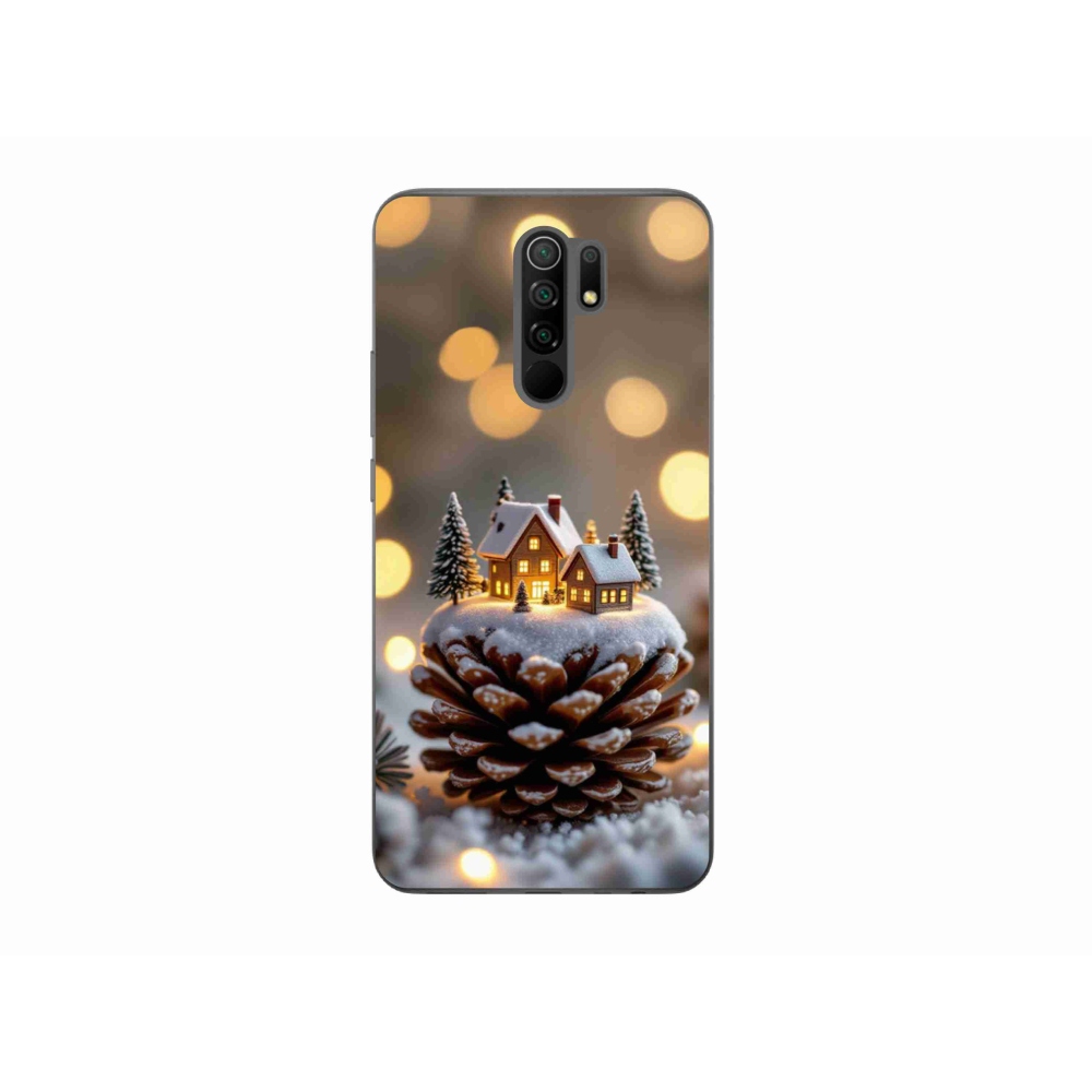 Gelový kryt mmCase na Xiaomi Redmi 9 - zimní vesnička