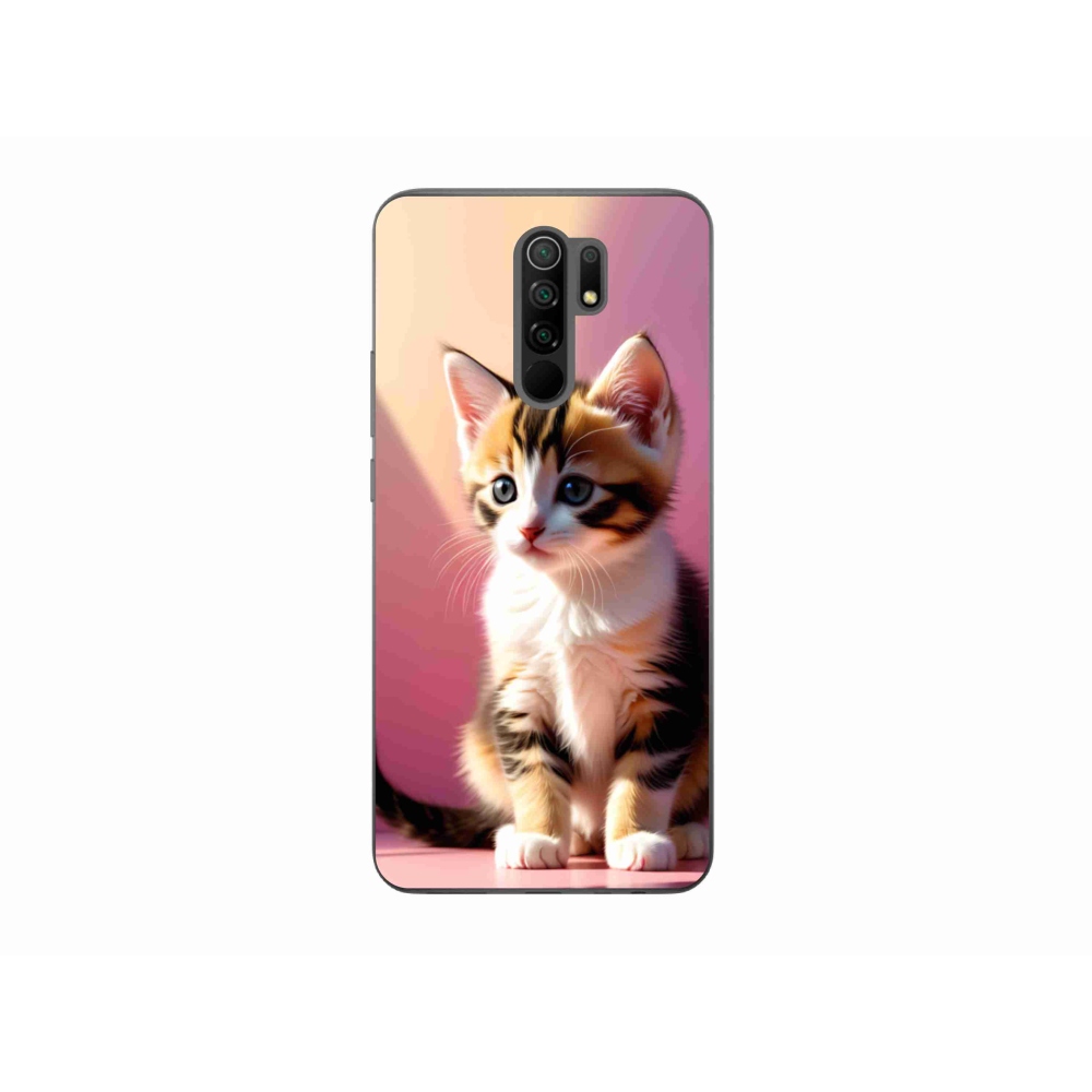 Gelový kryt mmCase na Xiaomi Redmi 9 - zvědavé kotě 2