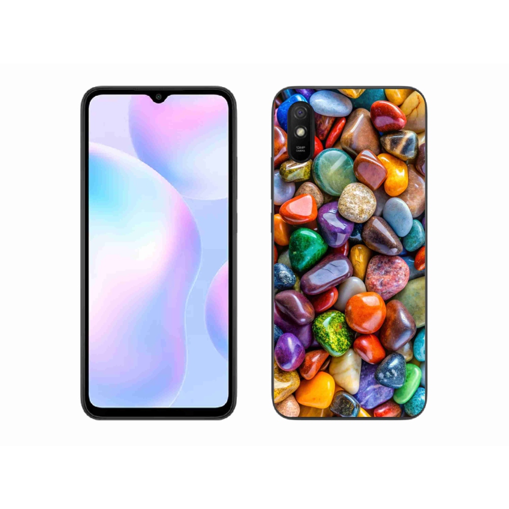 Gelový kryt mmCase na Xiaomi Redmi 9A - barevné kamínky