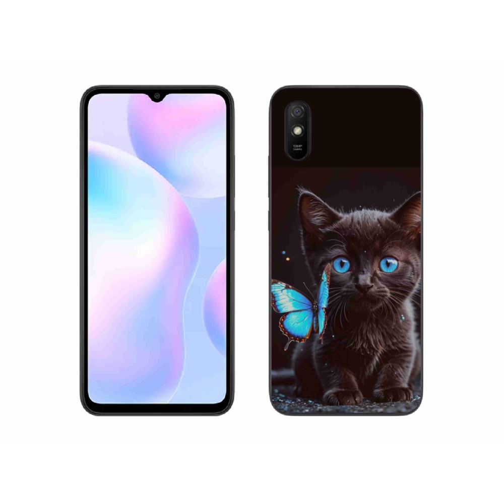 Gelový kryt mmCase na Xiaomi Redmi 9A - černé kotě 3