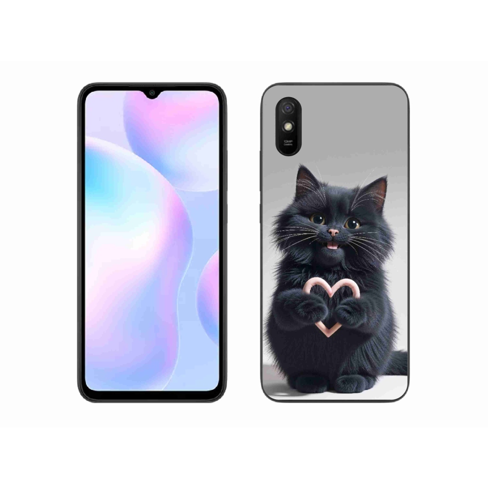 Gelový kryt mmCase na Xiaomi Redmi 9A - kočičí láska 3