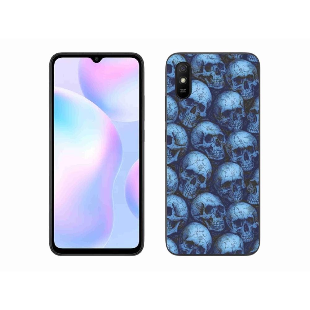 Gelový kryt mmCase na Xiaomi Redmi 9A - lebky