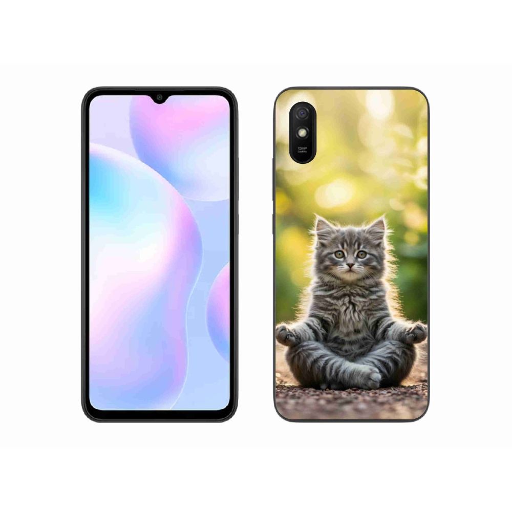 Gelový kryt mmCase na Xiaomi Redmi 9A - meditující kotě