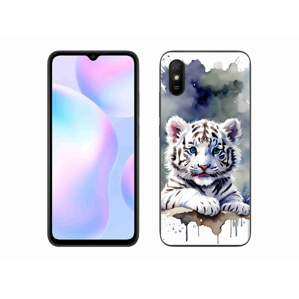 Gelový kryt mmCase na Xiaomi Redmi 9A - mládě bílého tygra