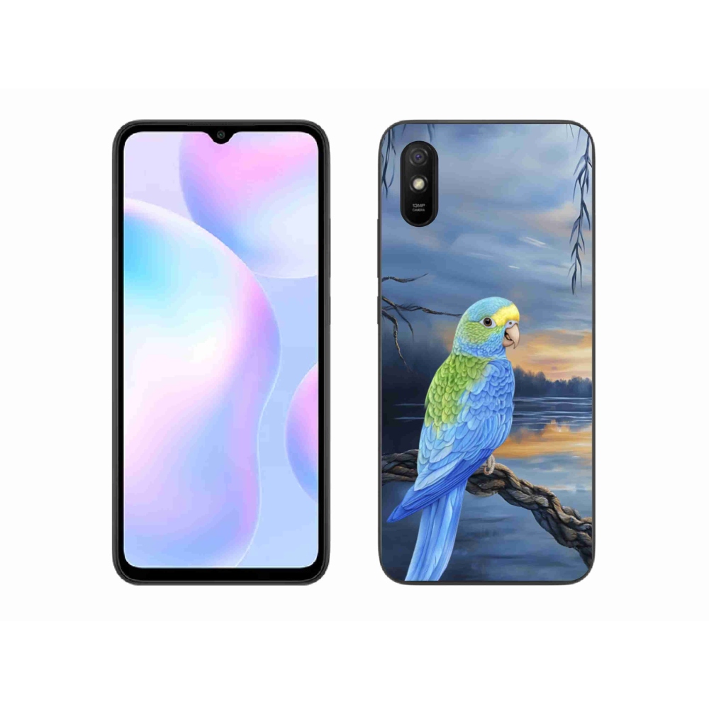 Gelový kryt mmCase na Xiaomi Redmi 9A - modrý papoušek