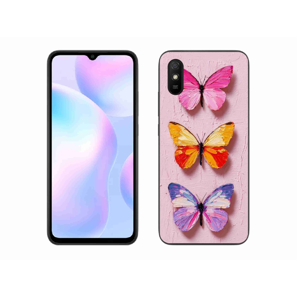 Gelový kryt mmCase na Xiaomi Redmi 9A - motýlí trojice