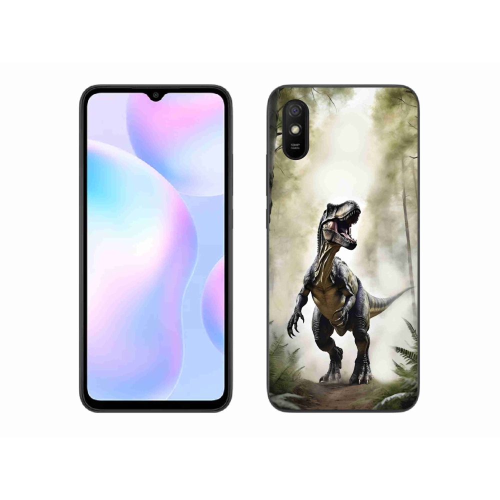 Gelový kryt mmCase na Xiaomi Redmi 9A - naštvaný T-Rex