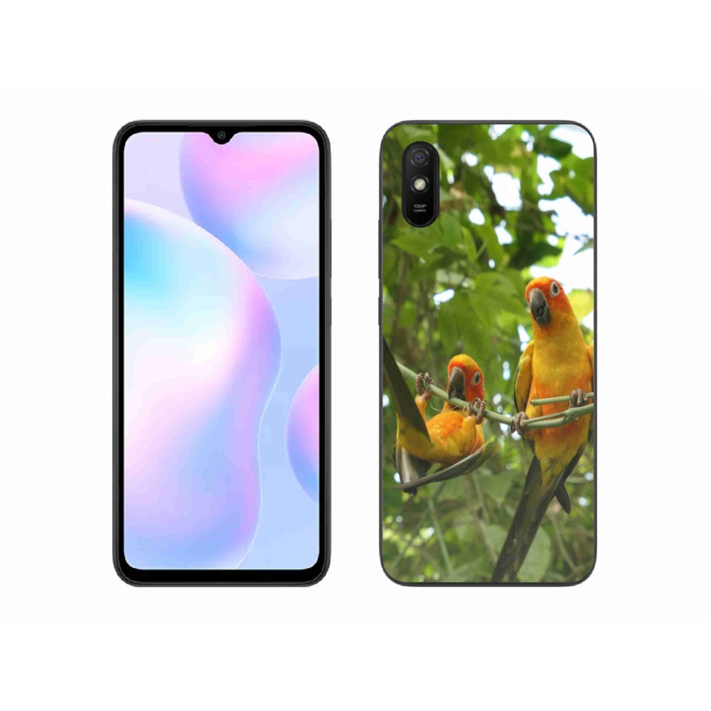 Gelový kryt mmCase na Xiaomi Redmi 9A - papoušci aratingy