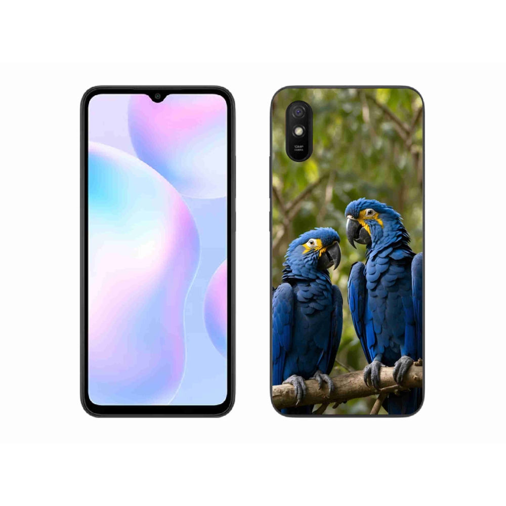 Gelový kryt mmCase na Xiaomi Redmi 9A - papouščí duo