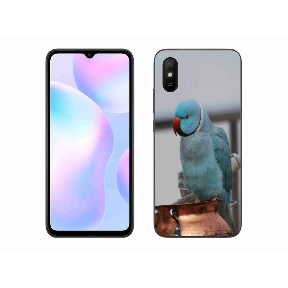Gelový kryt mmCase na Xiaomi Redmi 9A - papoušek alexandr modrý
