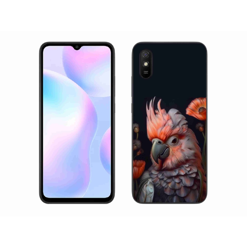 Gelový kryt mmCase na Xiaomi Redmi 9A - papoušek kakadu v barvách
