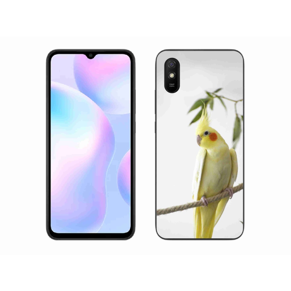 Gelový kryt mmCase na Xiaomi Redmi 9A - papoušek korela chocholatá
