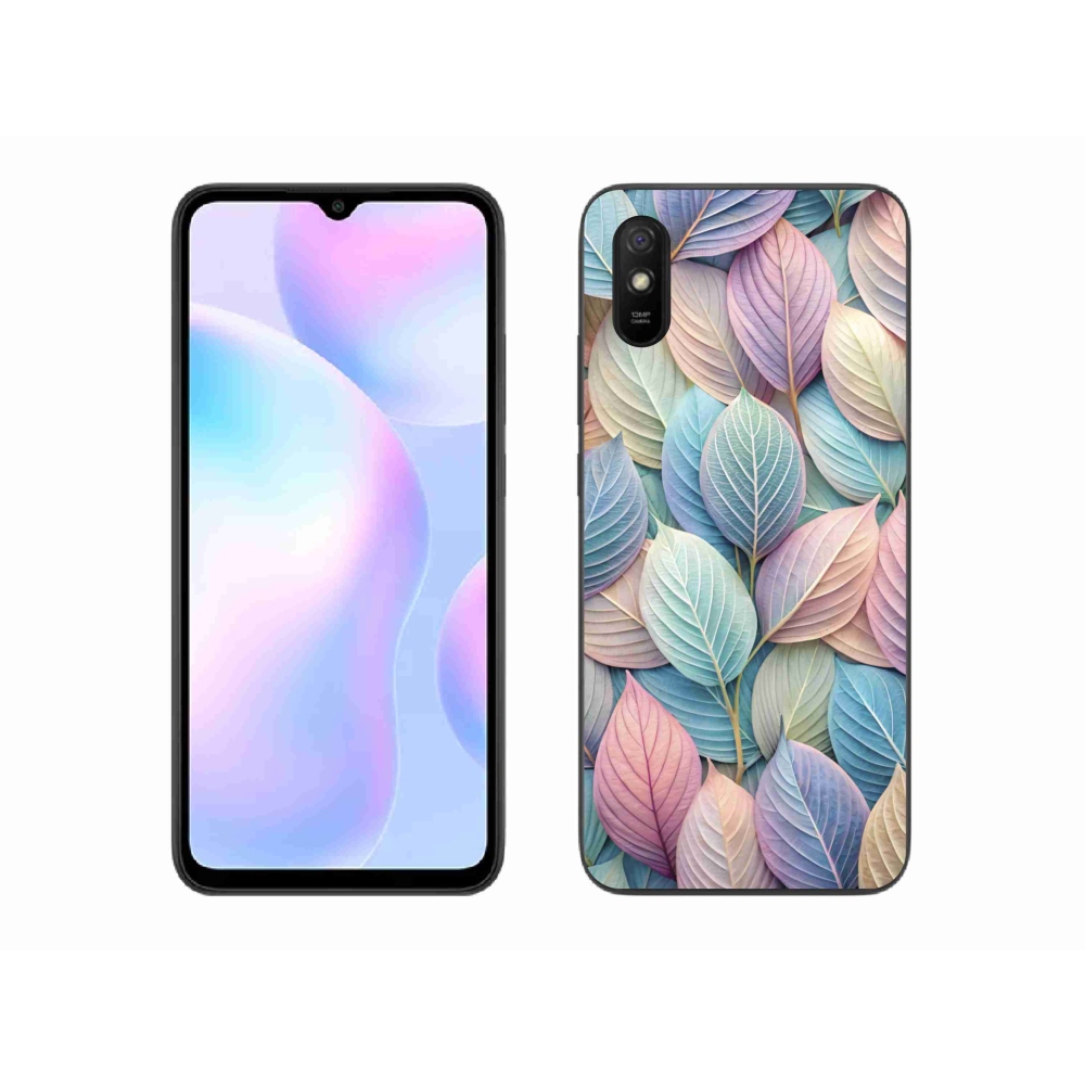Gelový kryt mmCase na Xiaomi Redmi 9A - pastelové listy