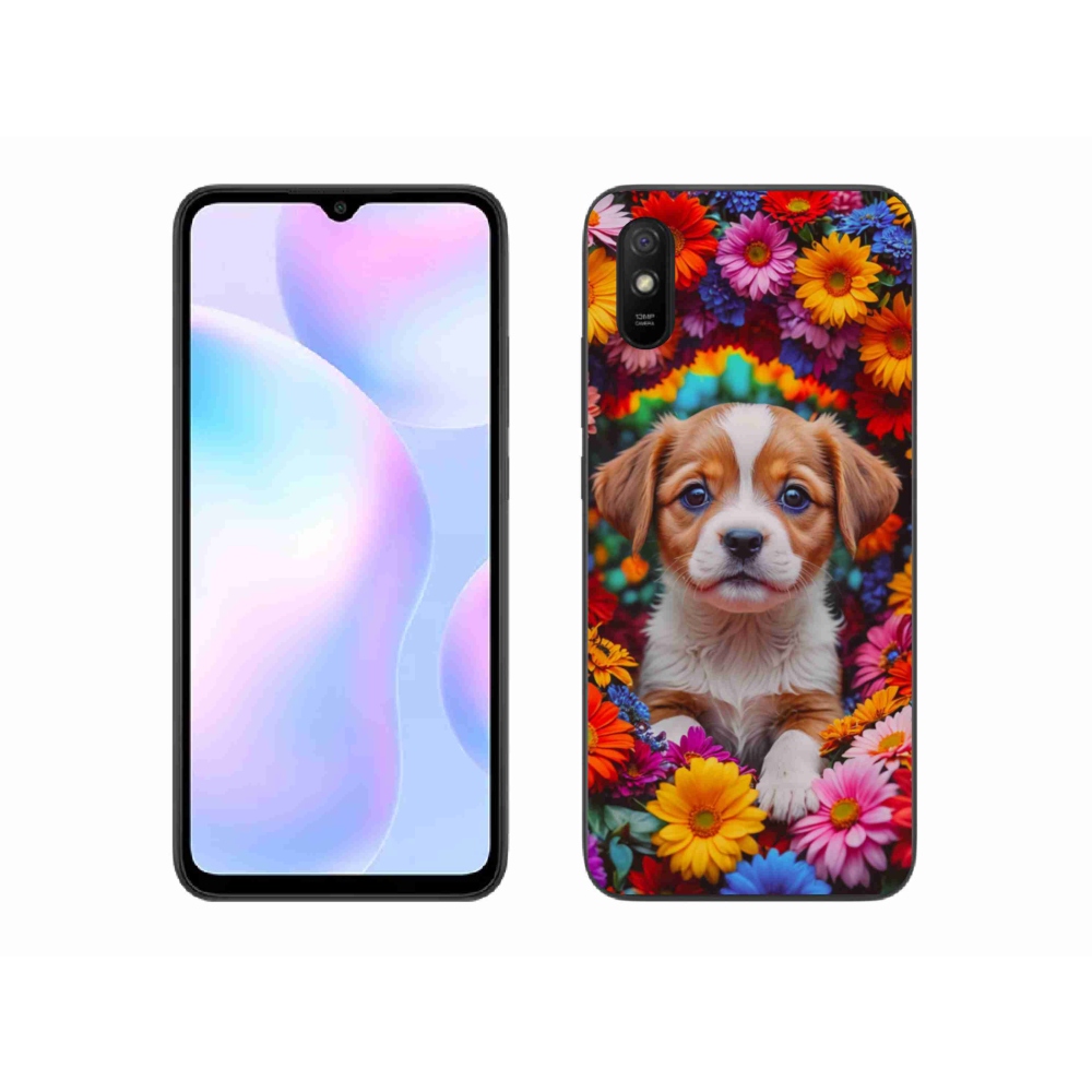 Gelový kryt mmCase na Xiaomi Redmi 9A - roztomilé štěně