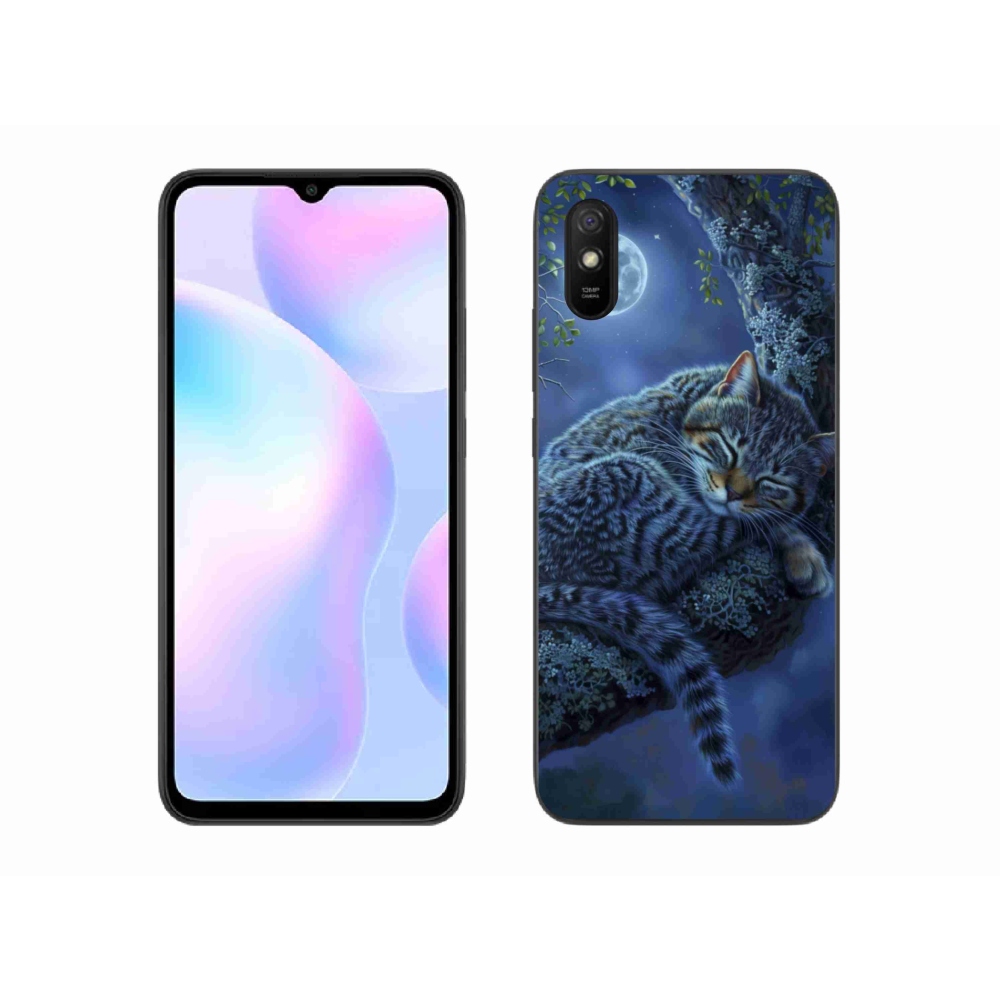 Gelový kryt mmCase na Xiaomi Redmi 9A - spící kočka
