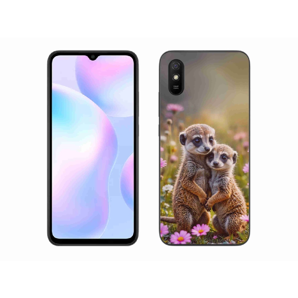 Gelový kryt mmCase na Xiaomi Redmi 9A - surikatí duo