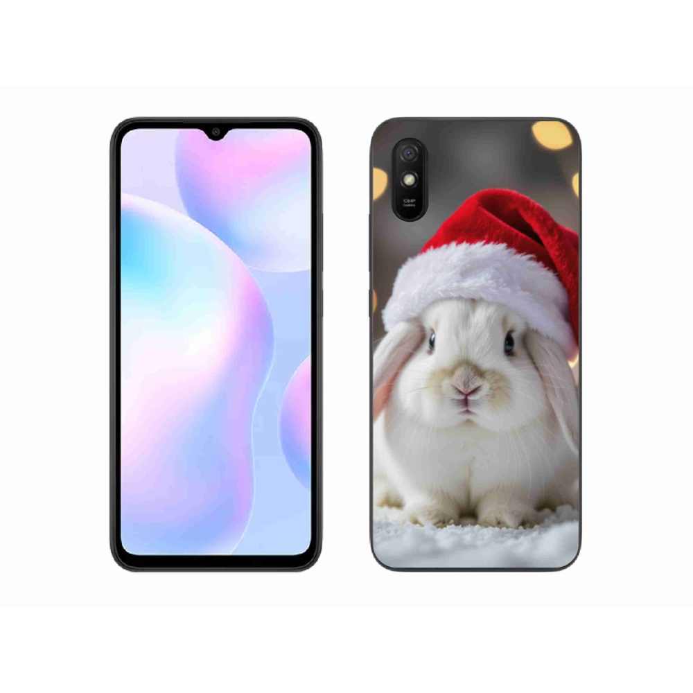 Gelový kryt mmCase na Xiaomi Redmi 9A - vánoční králík