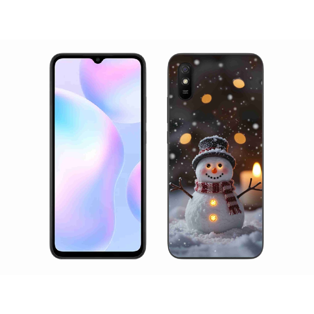 Gelový kryt mmCase na Xiaomi Redmi 9A - veselý sněhulák