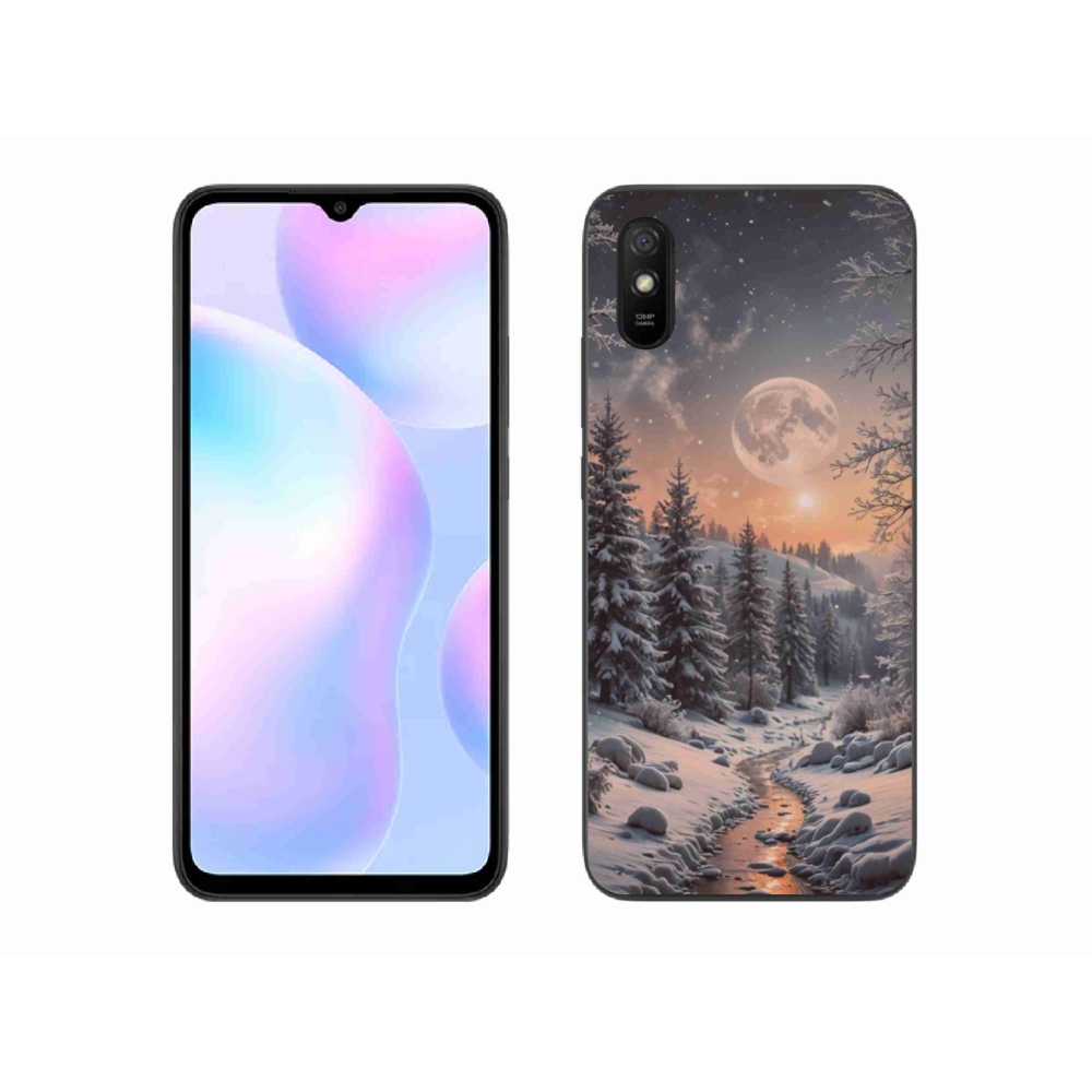 Gelový kryt mmCase na Xiaomi Redmi 9A - zimní krajina 2