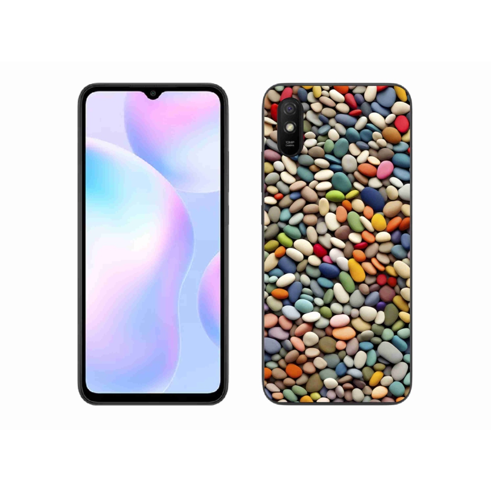 Gelový kryt mmCase na Xiaomi Redmi 9AT - barevné kamínky 2