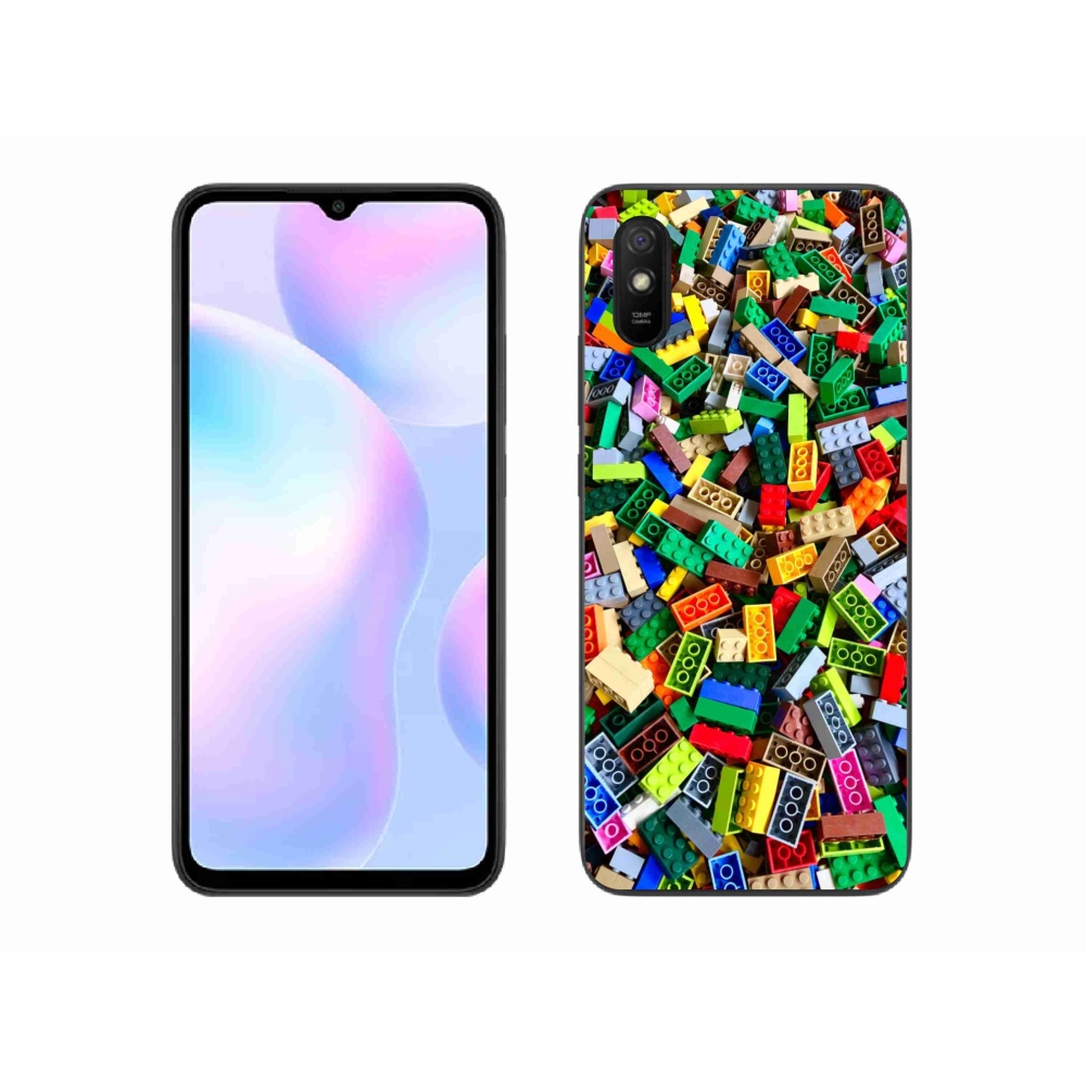 Gelový kryt mmCase na Xiaomi Redmi 9AT - barevné stavební kostky