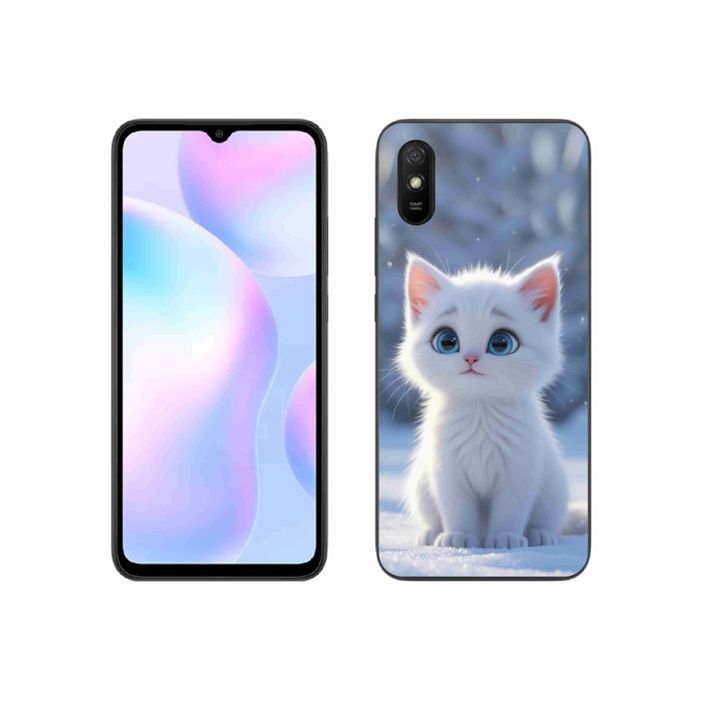 Gelový kryt mmCase na Xiaomi Redmi 9AT - bílé kotě 3