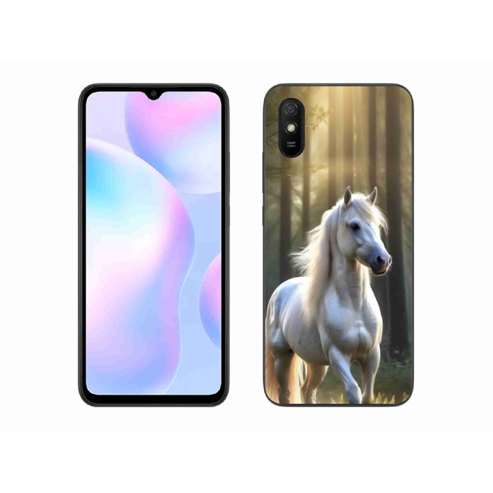 Gelový kryt mmCase na Xiaomi Redmi 9AT - bílý kůň 3