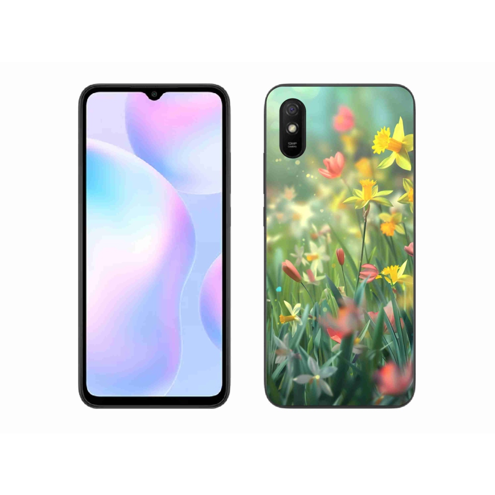 Gelový kryt mmCase na Xiaomi Redmi 9AT - jarní květy