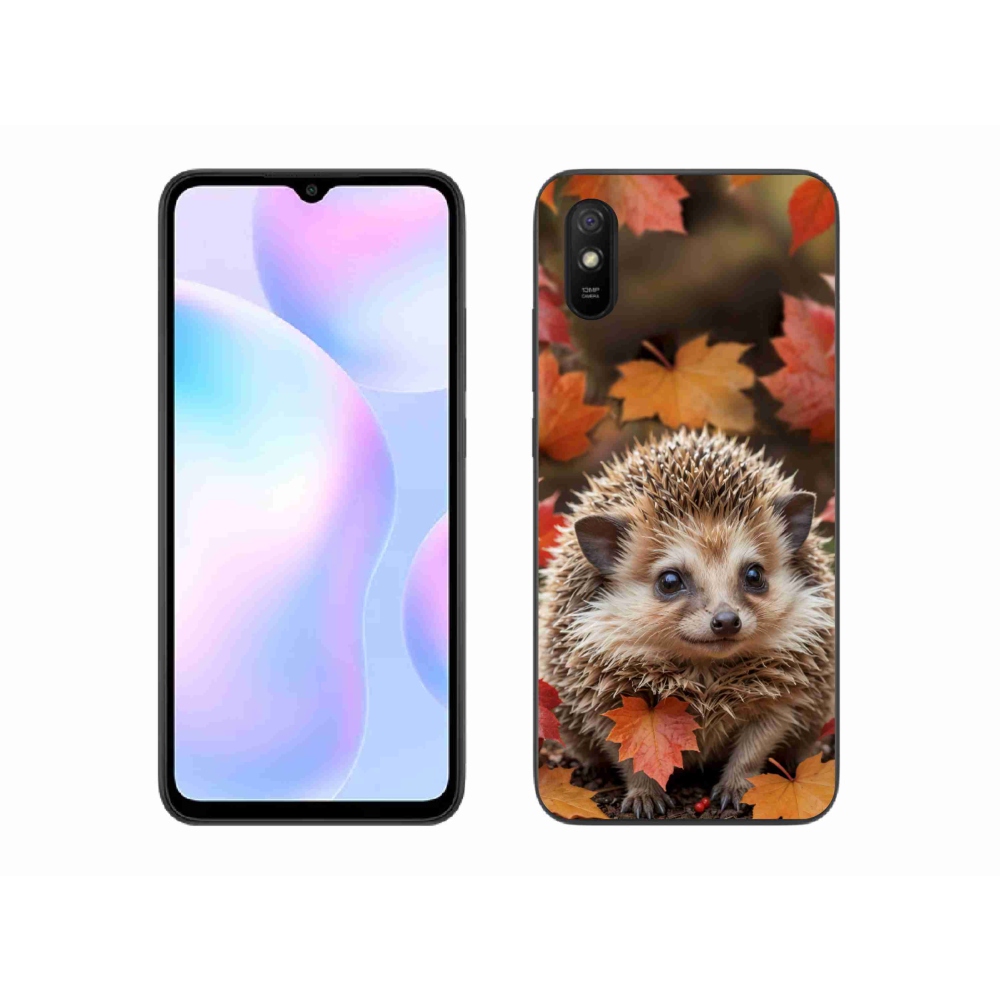 Gelový kryt mmCase na Xiaomi Redmi 9AT - ježek v listí