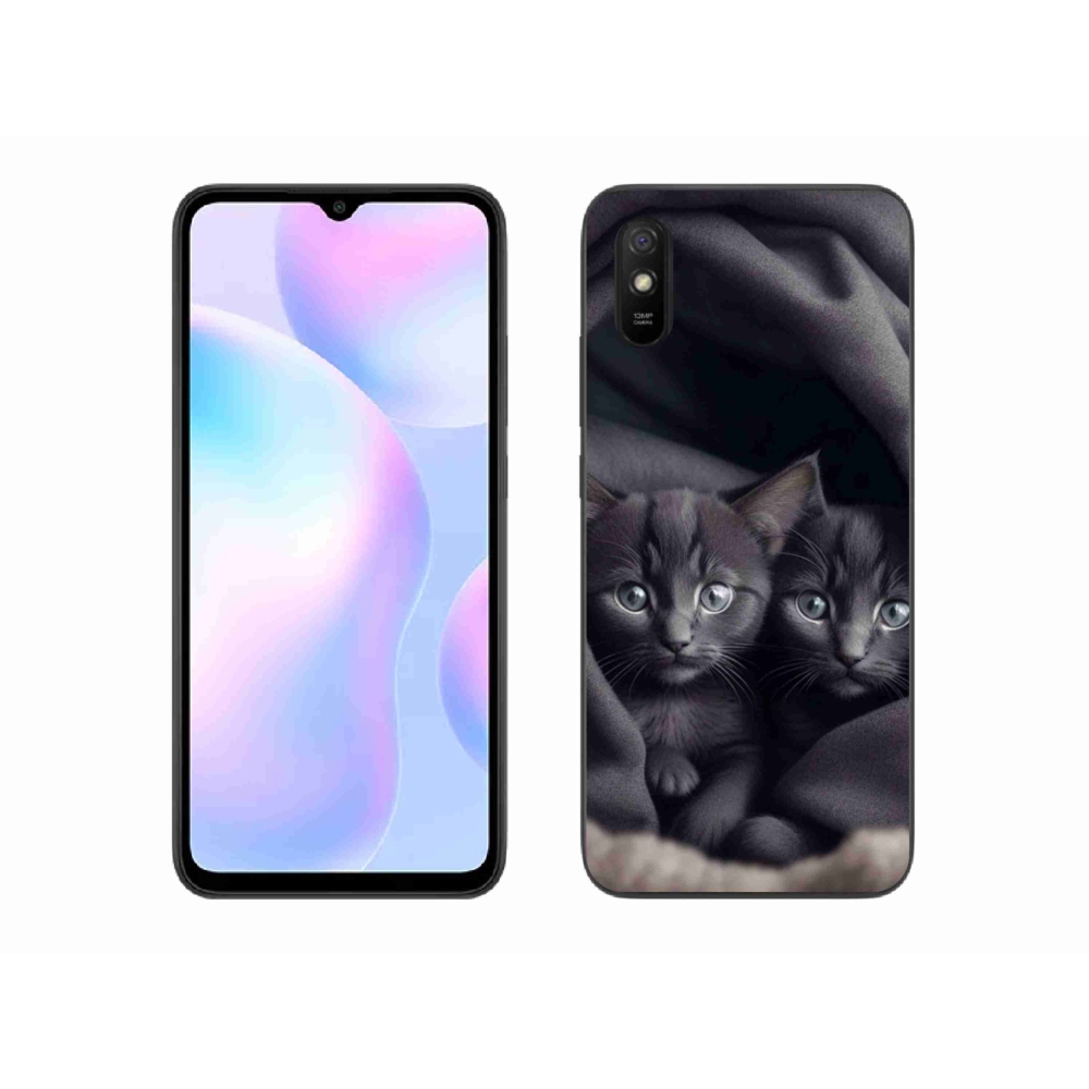 Gelový kryt mmCase na Xiaomi Redmi 9AT - kočičí duo
