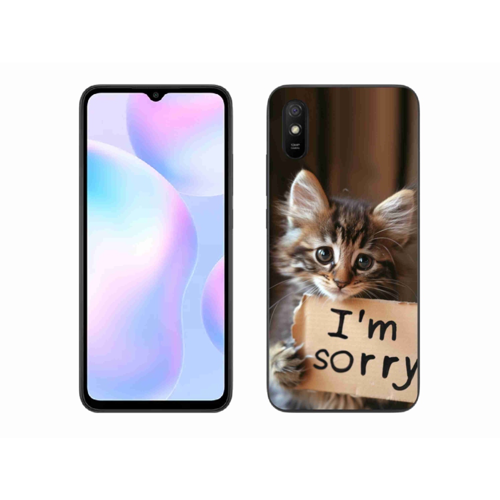 Gelový kryt mmCase na Xiaomi Redmi 9AT - kočíčí omluva