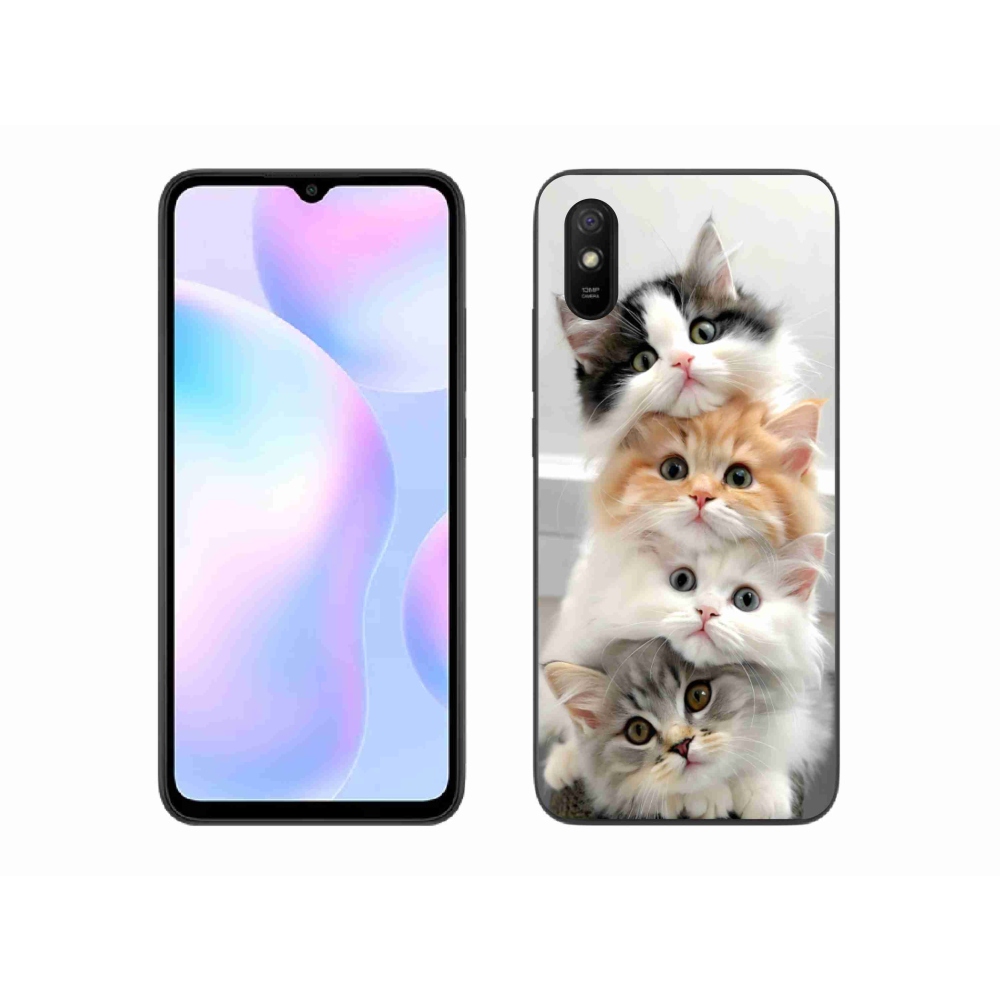 Gelový kryt mmCase na Xiaomi Redmi 9AT - kočičí parta