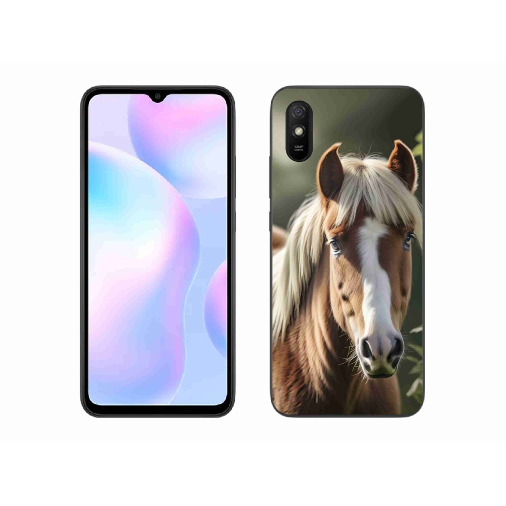 Gelový kryt mmCase na Xiaomi Redmi 9AT - kůň se světlou hřívou