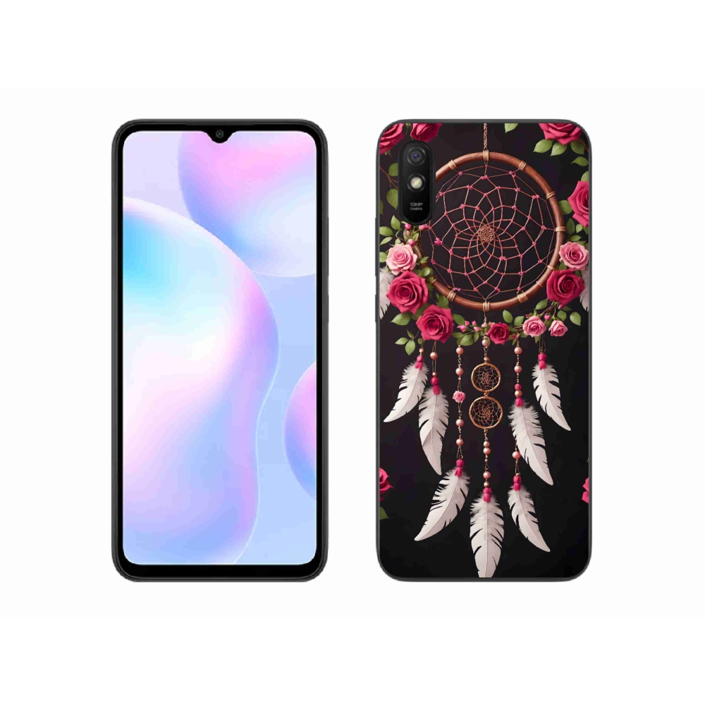 Gelový kryt mmCase na Xiaomi Redmi 9AT - lapač snů s růžemi