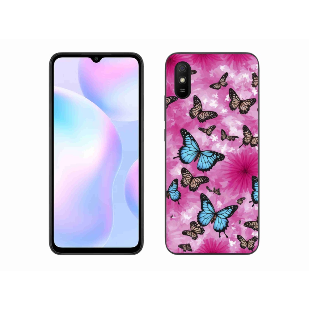 Gelový kryt mmCase na Xiaomi Redmi 9AT - motýlí zahrada