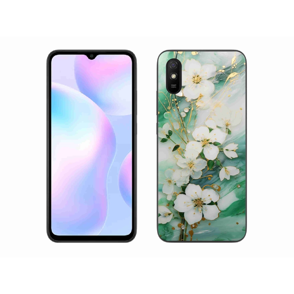 Gelový kryt mmCase na Xiaomi Redmi 9AT - něžné květy