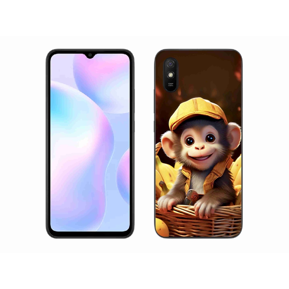 Gelový kryt mmCase na Xiaomi Redmi 9AT - opice v košíku