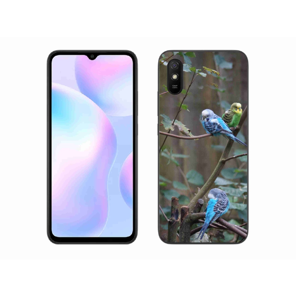 Gelový kryt mmCase na Xiaomi Redmi 9AT - papoušci na větvi