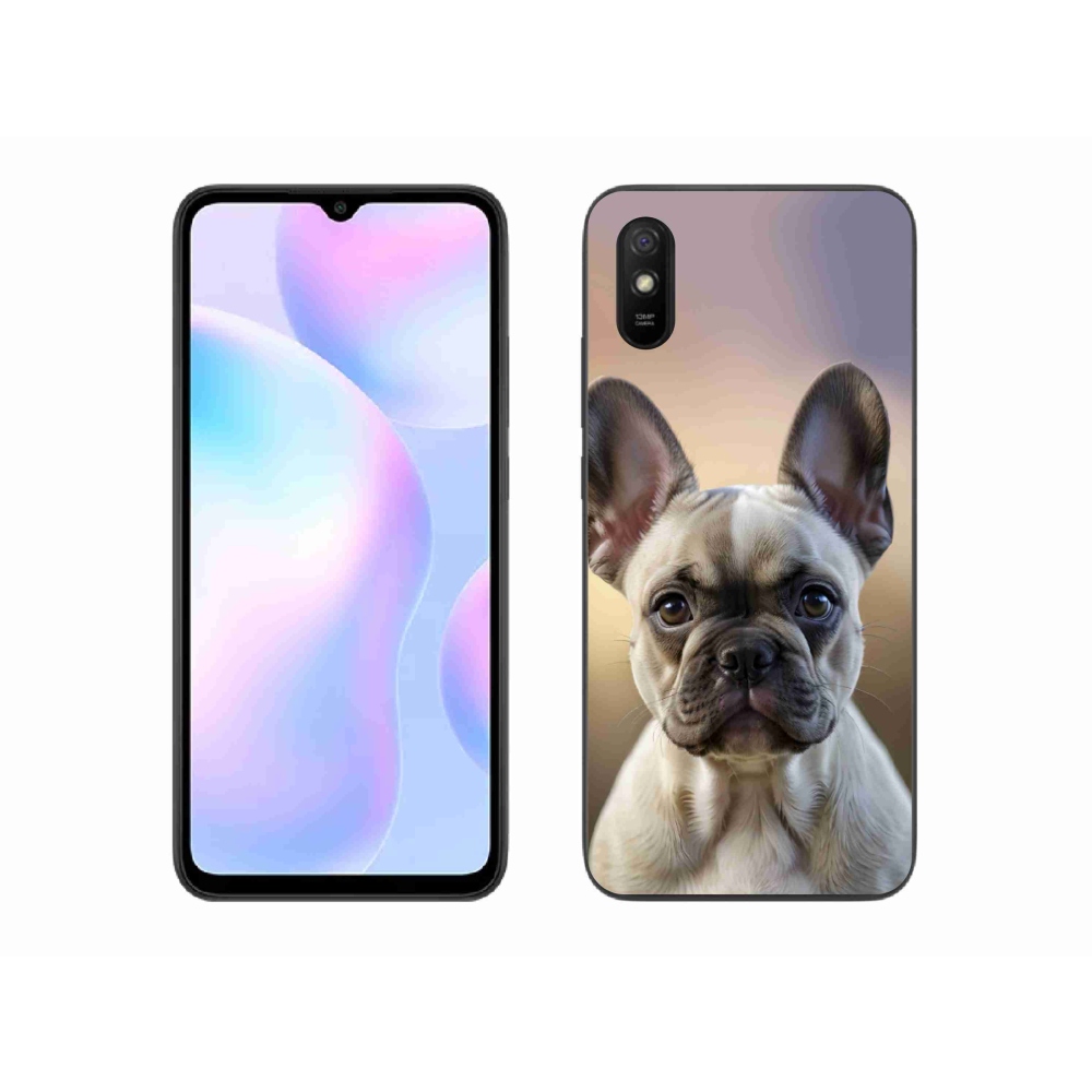 Gelový kryt mmCase na Xiaomi Redmi 9AT - roztomilý francouzský buldoček