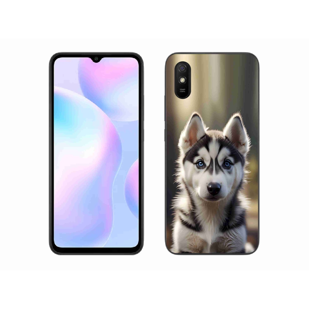 Gelový kryt mmCase na Xiaomi Redmi 9AT - roztomilý sibiřský husky