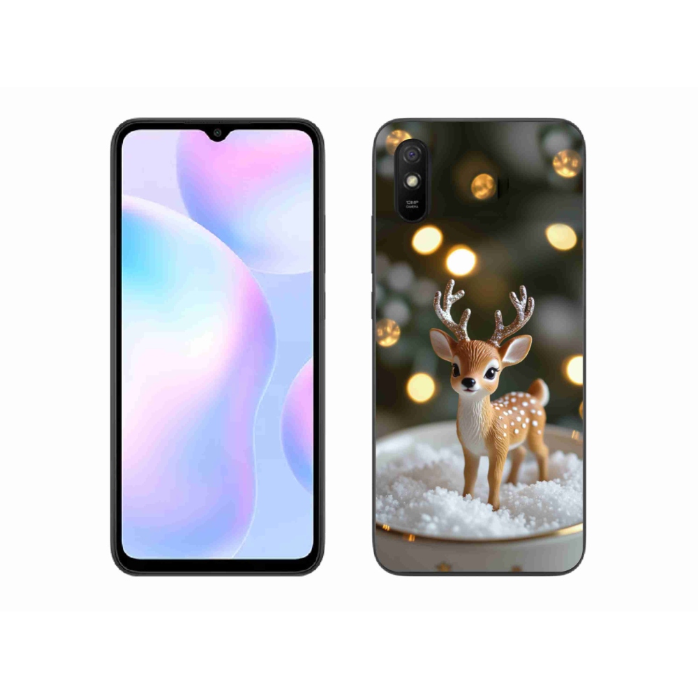 Gelový kryt mmCase na Xiaomi Redmi 9AT - roztomilý vánoční jelen
