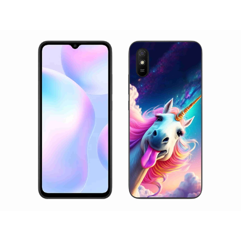 Gelový kryt mmCase na Xiaomi Redmi 9AT - šílený jednorožec