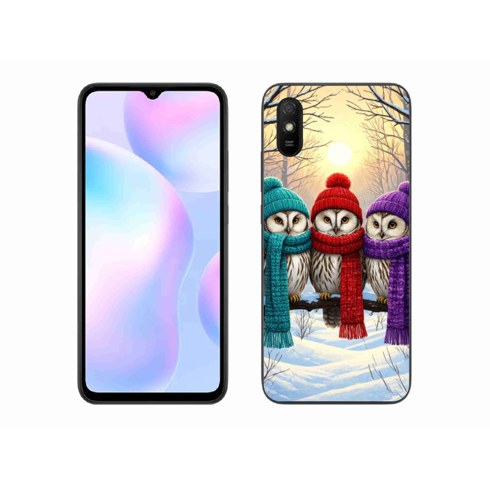 Gelový kryt mmCase na Xiaomi Redmi 9AT - soví přátelé