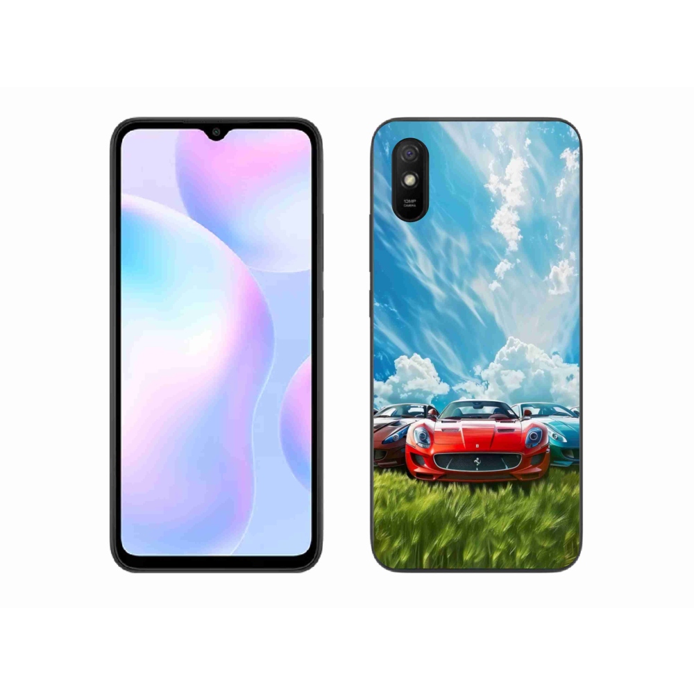 Gelový kryt mmCase na Xiaomi Redmi 9AT - sportovní vozy