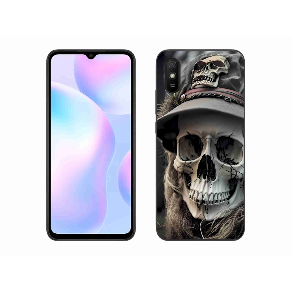 Gelový kryt mmCase na Xiaomi Redmi 9AT - temná lebka