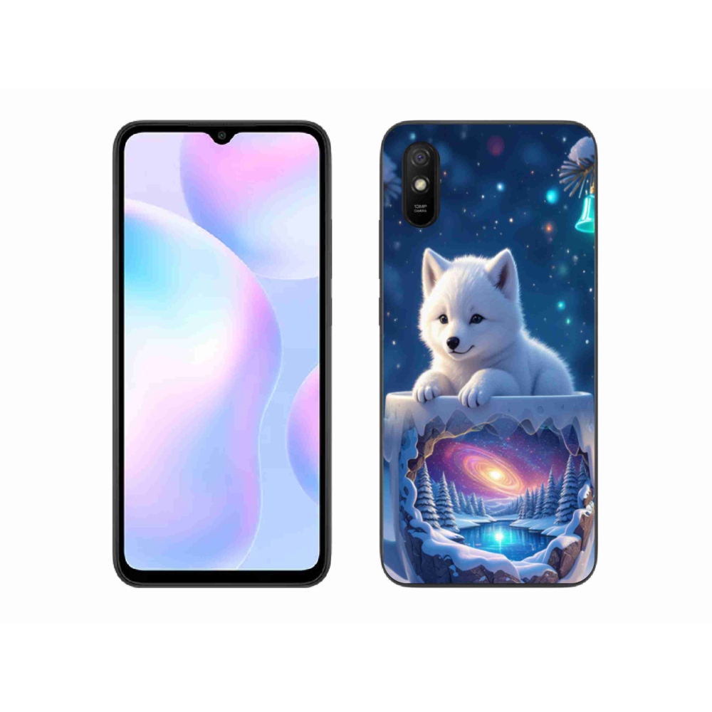Gelový kryt mmCase na Xiaomi Redmi 9AT - vánoční štěně